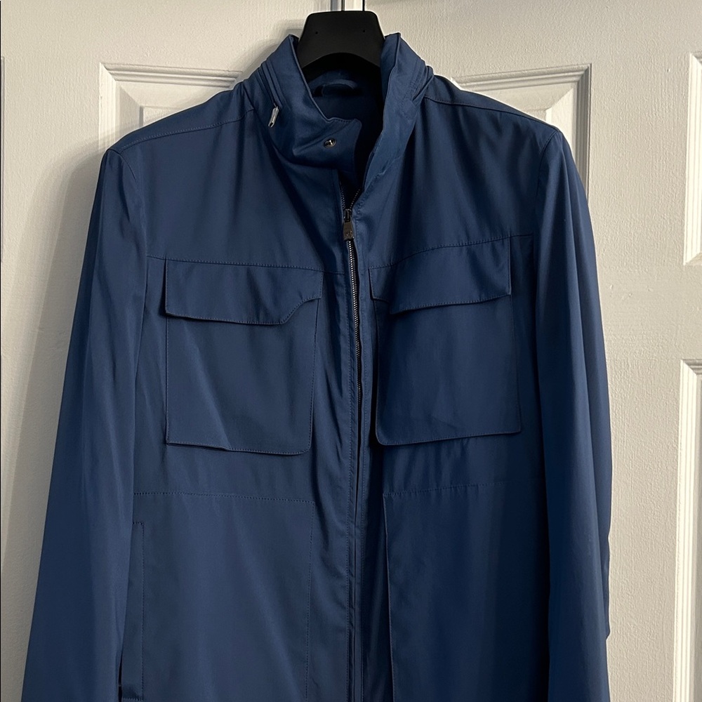 Corneliani Men's Deep Blue Bomber Jacket